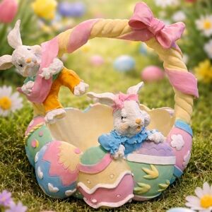 Colorful Easter Candy Basket Decor